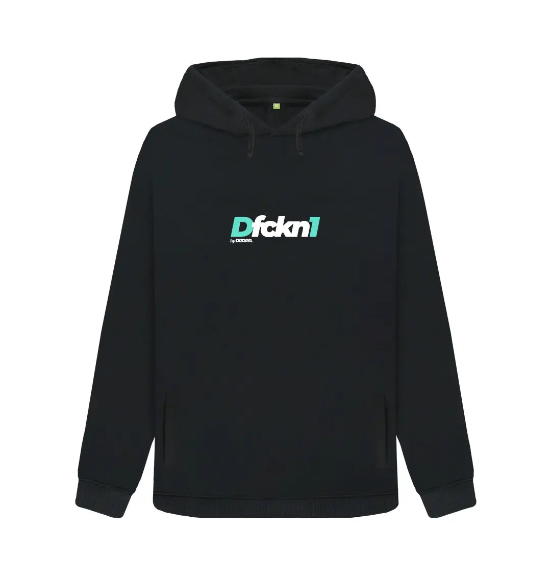 DFCKN1 by DROPP. TIFFANY UNISZEX KAPUCNIS PULÓVER (FEKETE)
