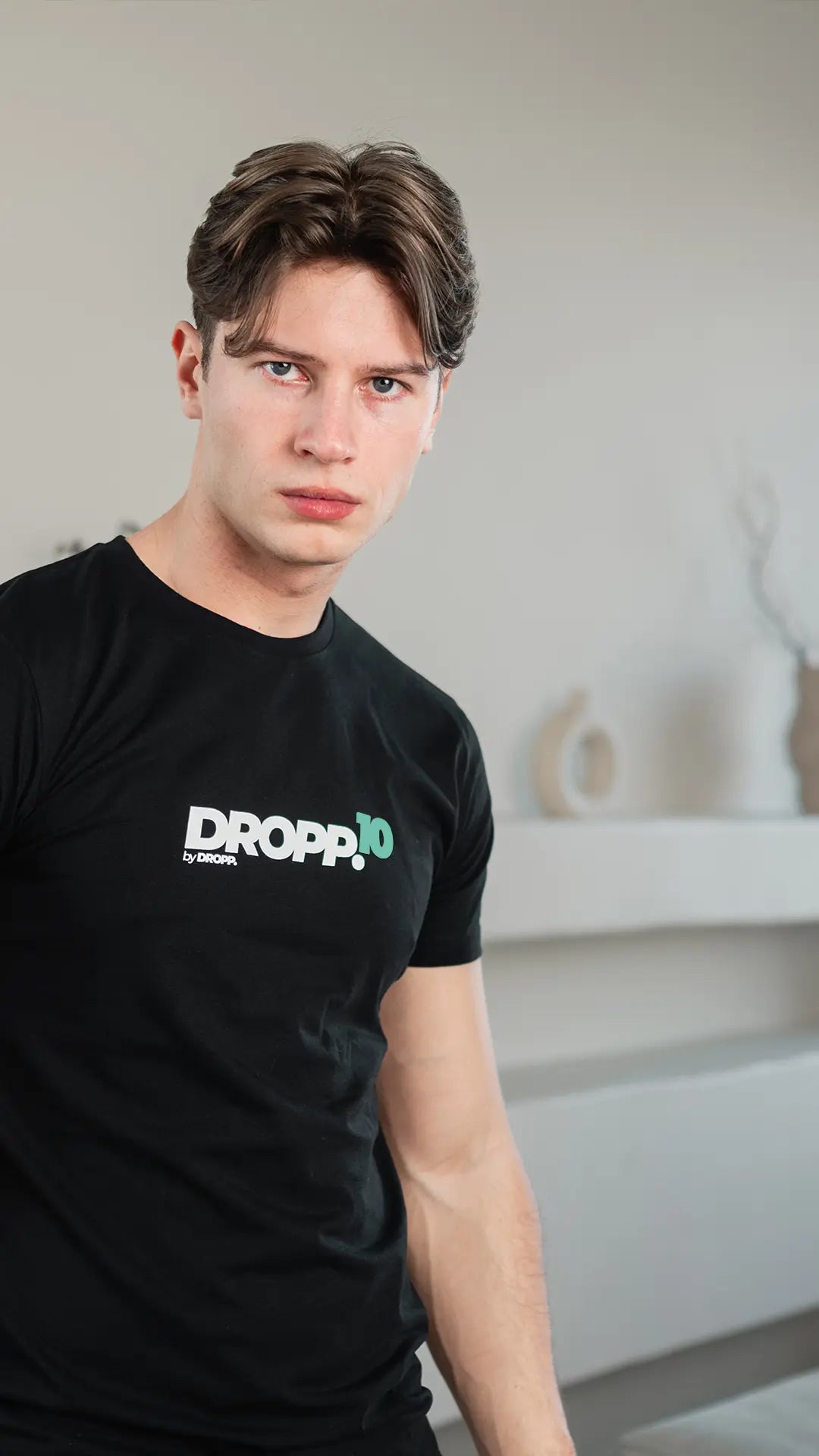 DROPP.10 by DROPP. TIFFANY UNISZEX PÓLÓ (FEKETE)