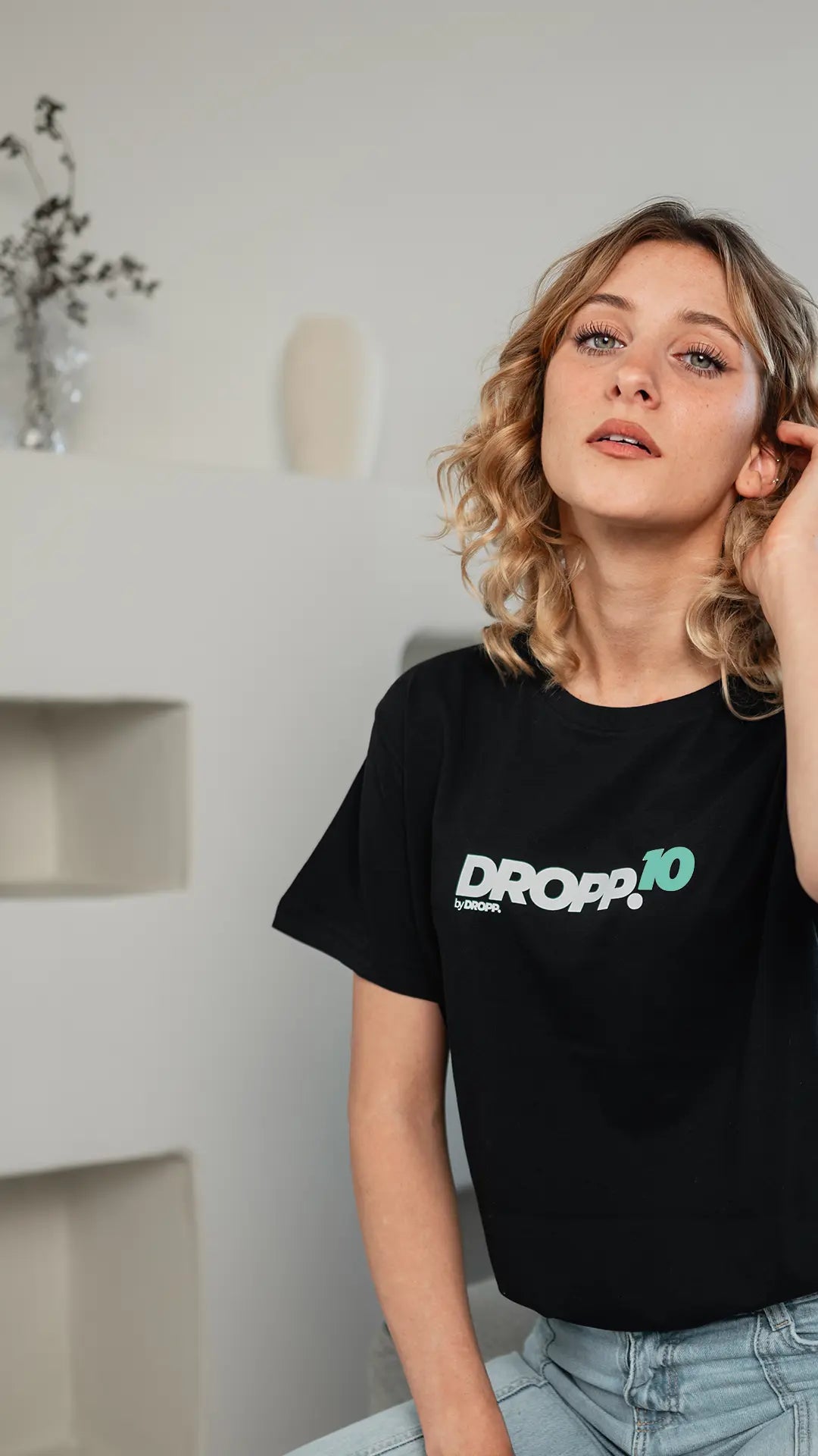 DROPP.10 by DROPP. TIFFANY UNISZEX PÓLÓ (FEKETE)