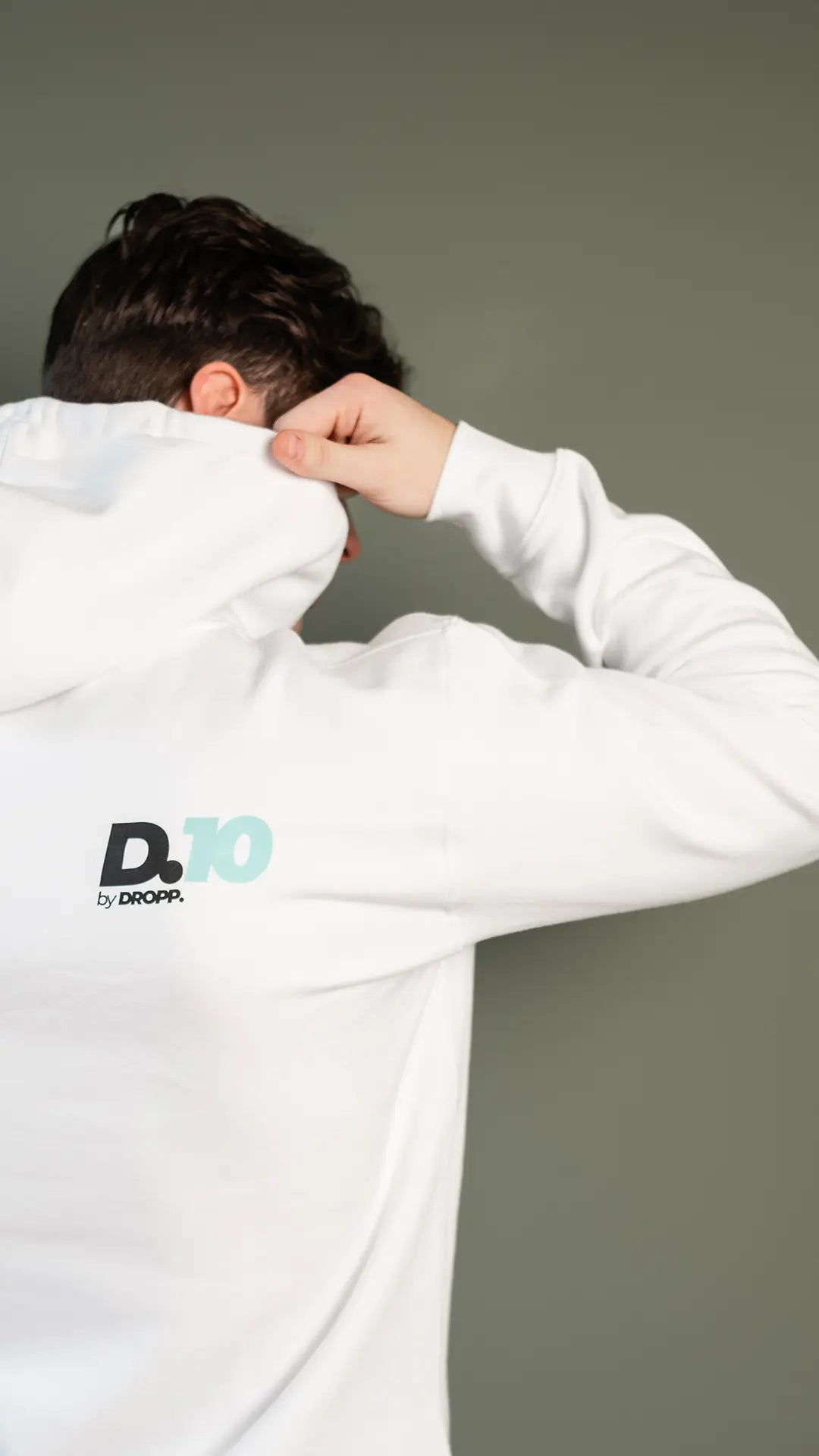 DROPP10 by DROPP. TIFFANY UNISZEX KAPUCNIS PULÓVER (FEHÉR)